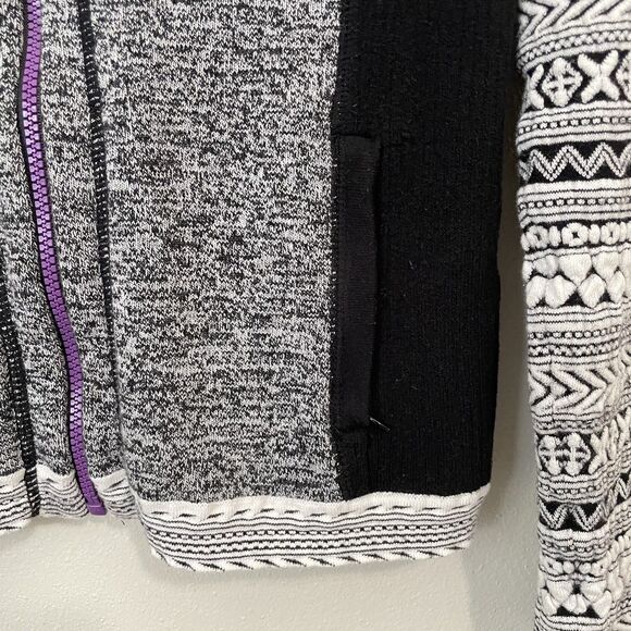 Title Nine Wool Full Zip Sweater Jacket Fair Isle Womens S Hiking Ski Mountain - Picture 4 of 10